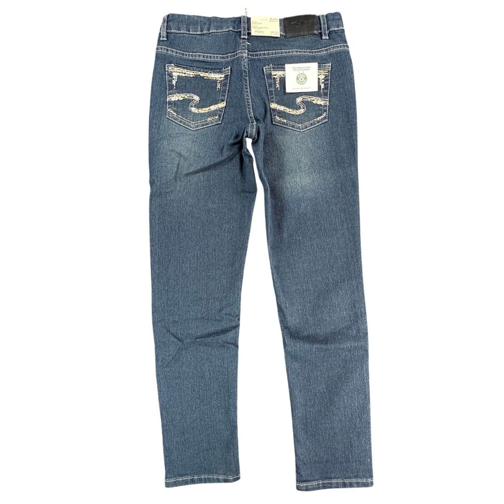Silver Jeans Co Sasha Skinny Jeans Girls 10 Blue Cotton Blend Slim Fit Eco Denim